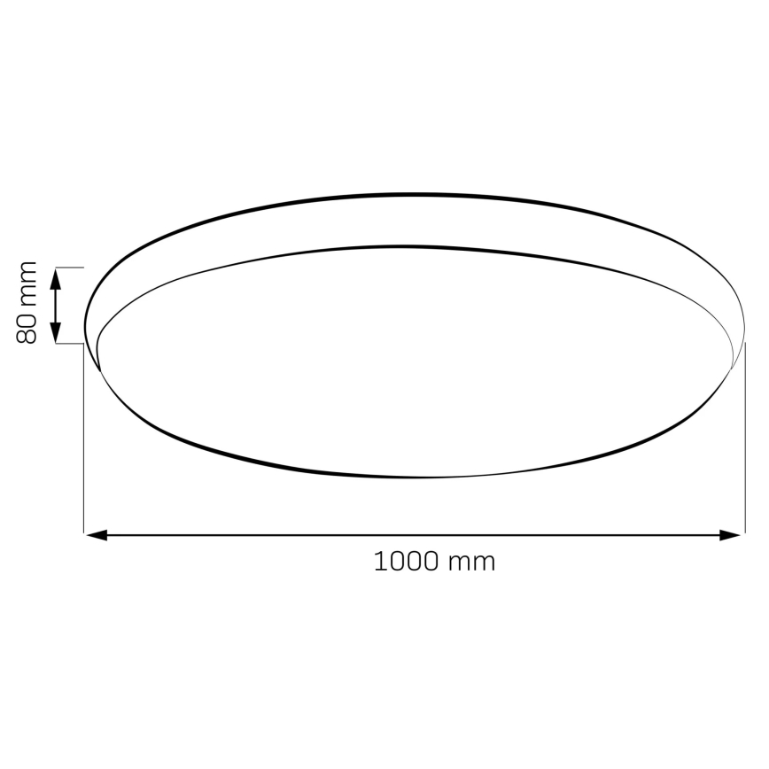 Hämardatav LED-laelamp KERN LED/100W/230V 3000/4000/6000K, läbimõõt 100 cm, kuldne + kaugjuhtimispult