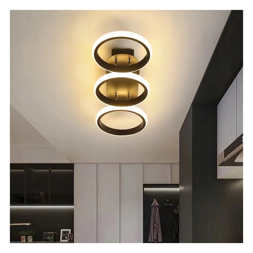 LED hämardatav laevalgusti LED/30W/230V 3000-6500K must Wi-Fi Tuya + kaugjuhtimispult