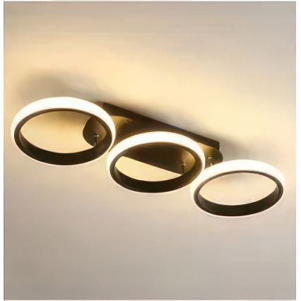 LED hämardatav laevalgusti LED/30W/230V 3000-6500K must Wi-Fi Tuya + kaugjuhtimispult