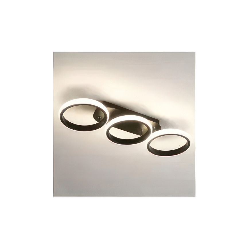 LED hämardatav laevalgusti LED/30W/230V 3000-6500K must Wi-Fi Tuya + kaugjuhtimispult