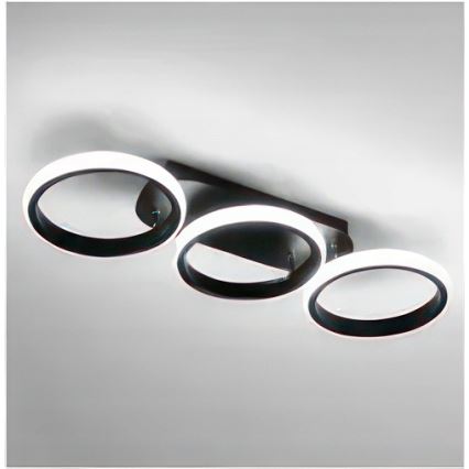 LED hämardatav laevalgusti LED/30W/230V 3000-6500K must Wi-Fi Tuya + kaugjuhtimispult