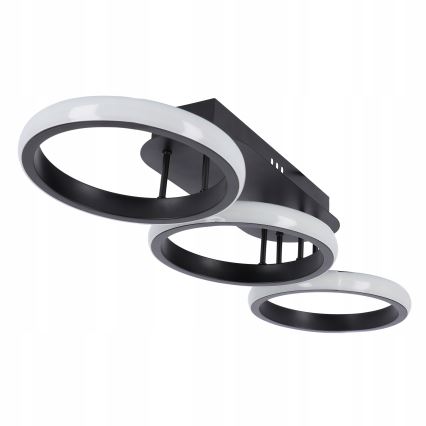 LED hämardatav laevalgusti LED/30W/230V 3000-6500K must Wi-Fi Tuya + kaugjuhtimispult