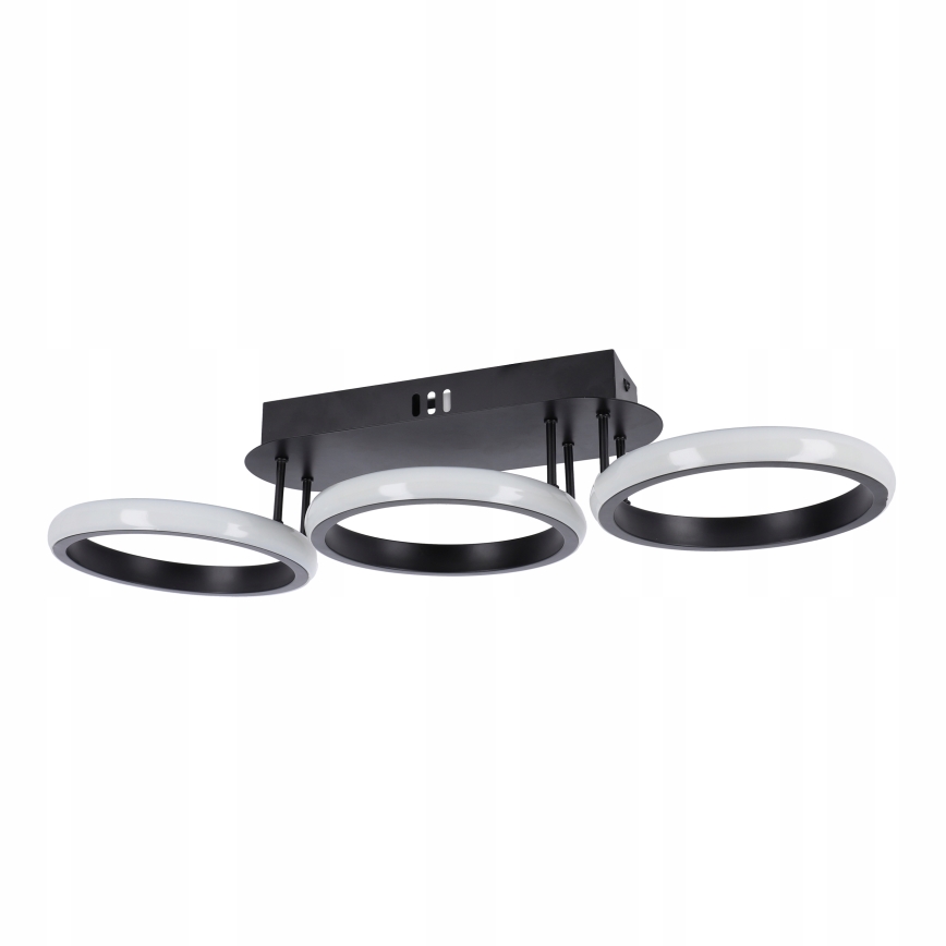 LED hämardatav laevalgusti LED/30W/230V 3000-6500K must Wi-Fi Tuya + kaugjuhtimispult