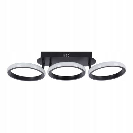 LED hämardatav laevalgusti LED/30W/230V 3000-6500K must Wi-Fi Tuya + kaugjuhtimispult