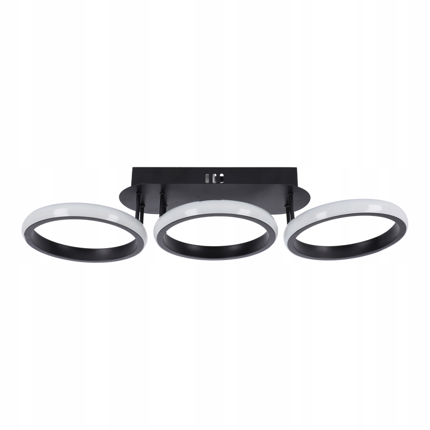 LED hämardatav laevalgusti LED/30W/230V 3000-6500K must Wi-Fi Tuya + kaugjuhtimispult