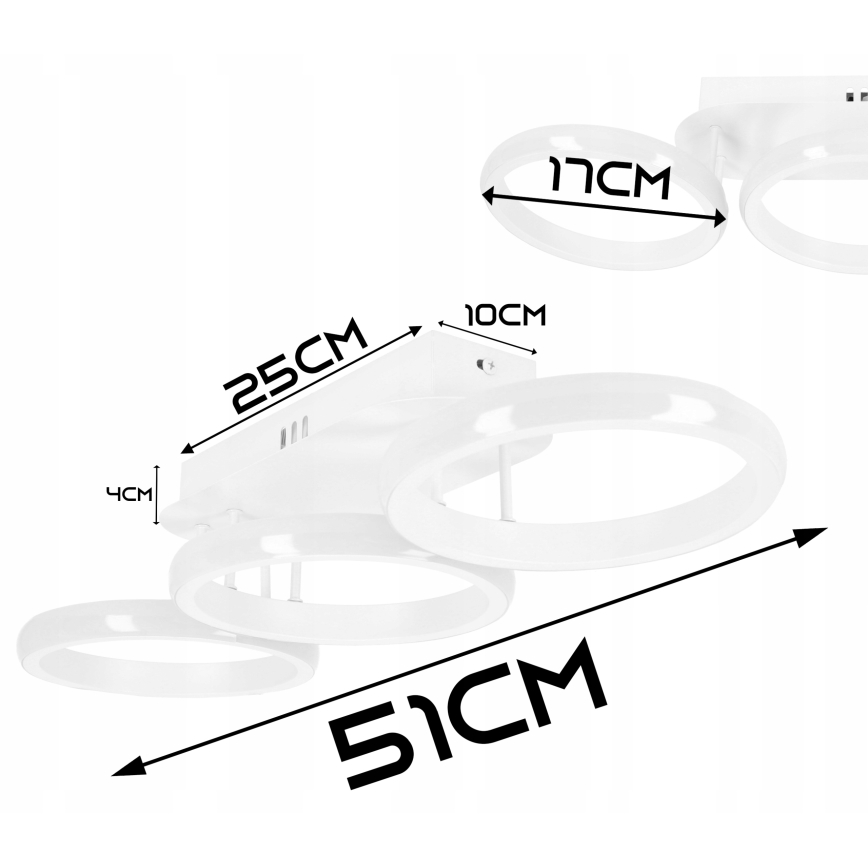 LED hämardatav laevalgusti LED/30W/230V 3000-6500K valge Wi-Fi Tuya + kaugjuhtimispult