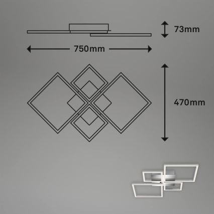 Hämardatav LED-laelamp LED/42W/230V 3000K mattkroom