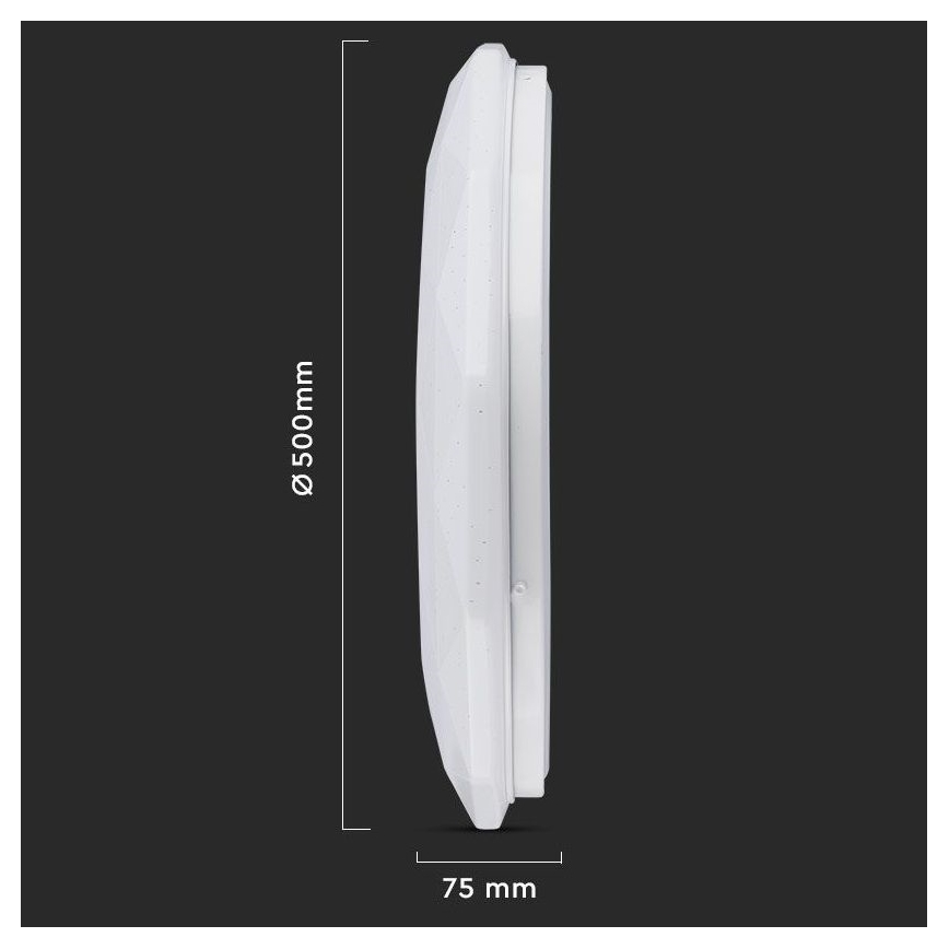 Hämardatav LED-laevalgusti 60W/230V 3000K/4000K/6500K, läbimõõt 50 cm + kaugjuhtimispult