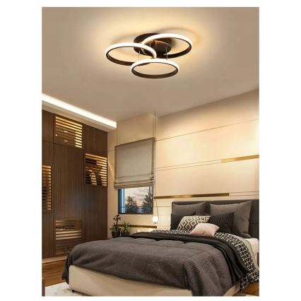 LED hämardatav laevalgusti LED/70W/230V 3000-6500K must + kaugjuhtimispult