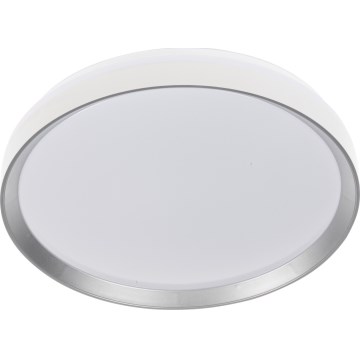 Hämardatav LED-laelamp LIXAN LED/47W/230V 3000-6500K Ø 38,6 cm valge/hõbedane + kaugjuhtimispult