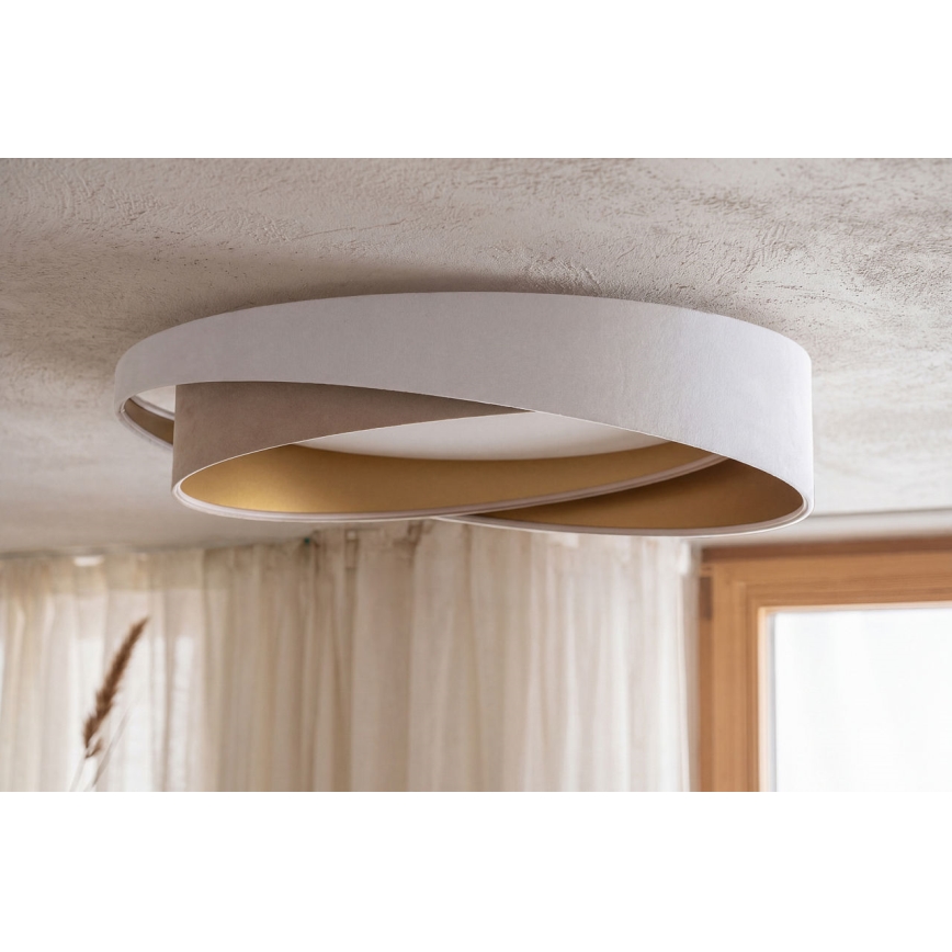 LED-hämardatav laevalgusti SMART GALAXY MODERN LED/24W/230V 3000–6500K Ø 55 cm valge/beež/kuldne + kaugjuhtimispult