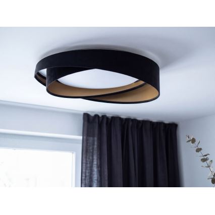 LED hämardatav laelamp SMART GALAXY MODERN LED/24W/230V 3000-6500K läbimõõt 55 cm must/kuldne + kaugjuhtimispult
