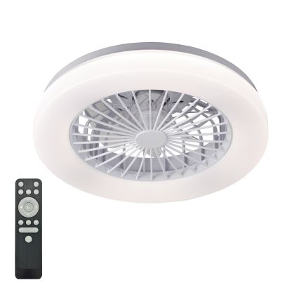 Hämardatav LED-laelamp ventilaatoriga VENTELUX LED/24W/230V 3000/4000/6500K Ø 45 cm valge + kaugjuhtimispult