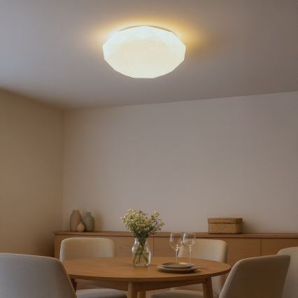 Hämardatav LED-laevalgusti HEX LED/72W/230V 3000-6000K läbimõõt 50 cm valge + kaugjuhtimispult