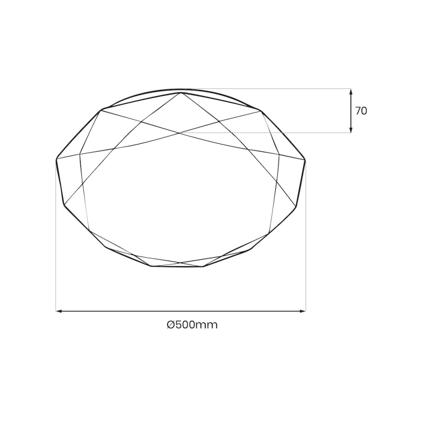 Hämardatav LED-laevalgusti HEX LED/72W/230V 3000-6000K läbimõõt 50 cm valge + kaugjuhtimispult