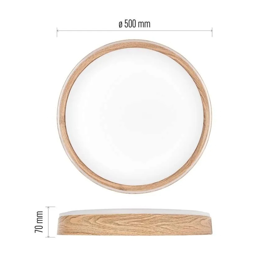 Hämardatav LED-laelamp ILVI LED/45W/230V 2700-6500K läbimõõt 50 cm beež + kaugjuhtimispult