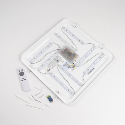 LED hämardatav laelamp LED/42W/230V 3000-6500K 49x49 cm valge + kaugjuhtimispult