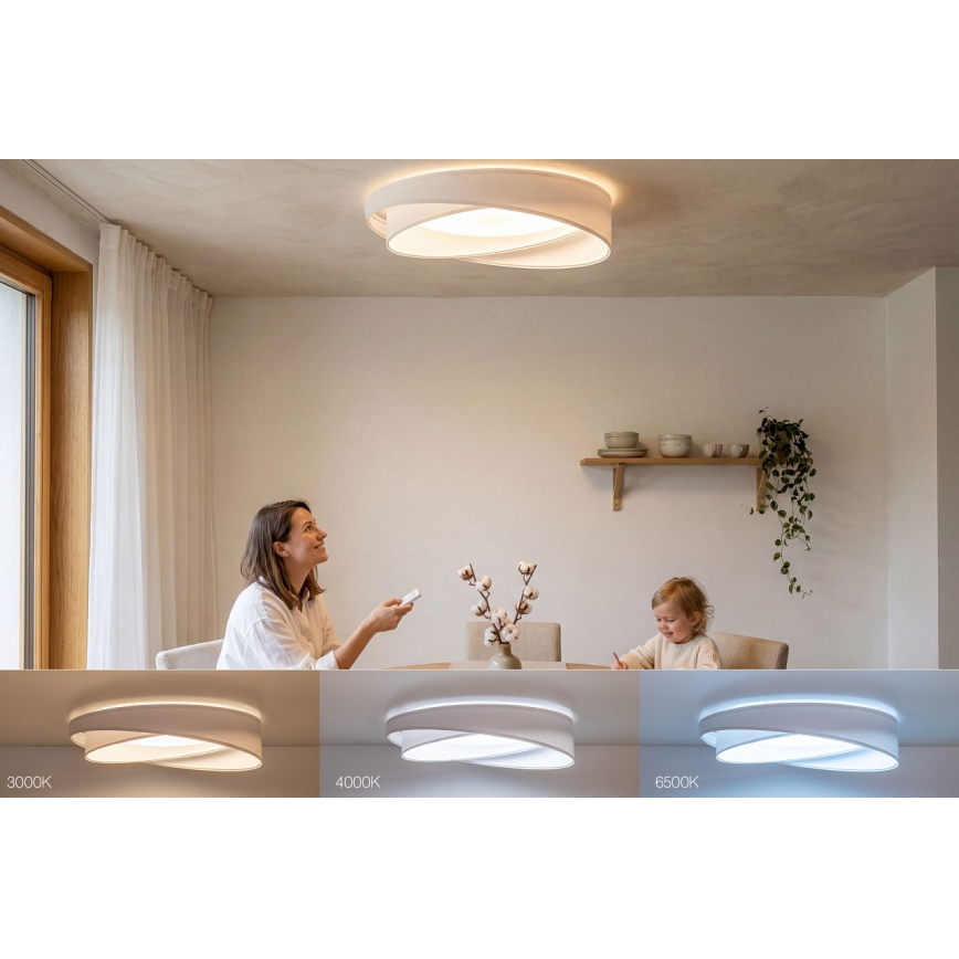 Hämardatav LED-laelamp SMART GALAXY MODERN LED/24W/230V 3000-6500K läbimõõt 55 cm valge + kaugjuhtimispult