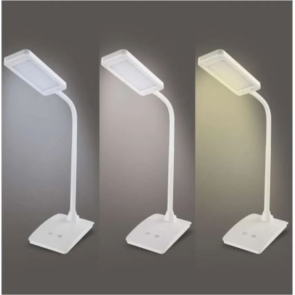 Hämardatav LED-laualamp EDDY LED/6W/230V 3000/4500/6800K valge