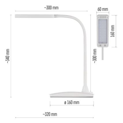 Hämardatav LED-laualamp EDDY LED/6W/230V 3000/4500/6800K valge