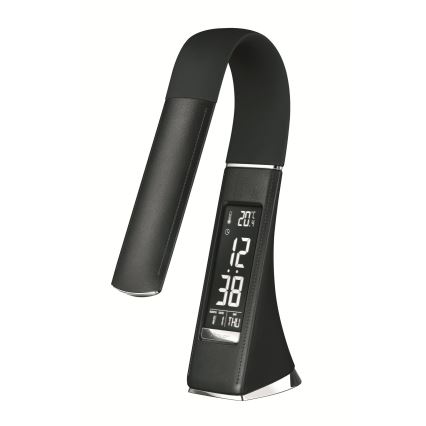 LED-hämardatav puutetundlik lauavalgusti ekraaniga, LED/10W/5V, must