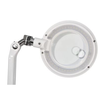 Hämardatav LED-laualamp luubiga, 7W, 230V, 6500K, valge