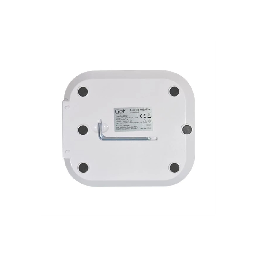 Hämardatav LED-laualamp luubiga, 7W, 230V, 6500K, valge