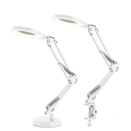 LED-hämardatav laualamp luubiga 2-ühes AURIQ LOUPE LED/10W/5V 3000/4000/6500K valge