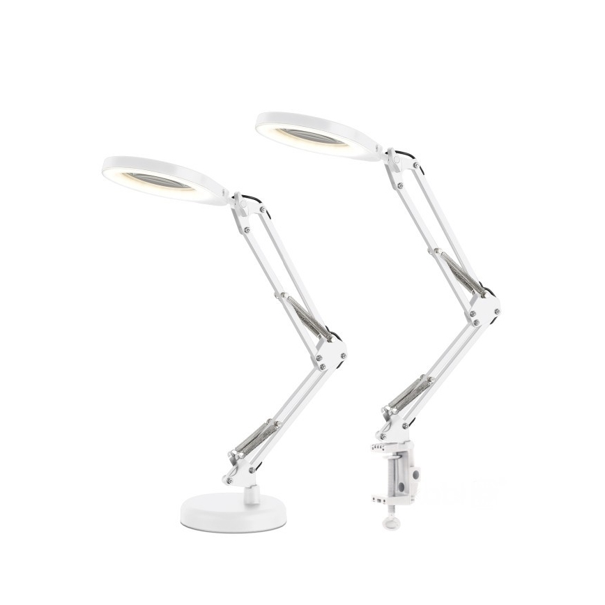 LED-hämardatav laualamp luubiga 2-ühes AURIQ LOUPE LED/10W/5V 3000/4000/6500K valge
