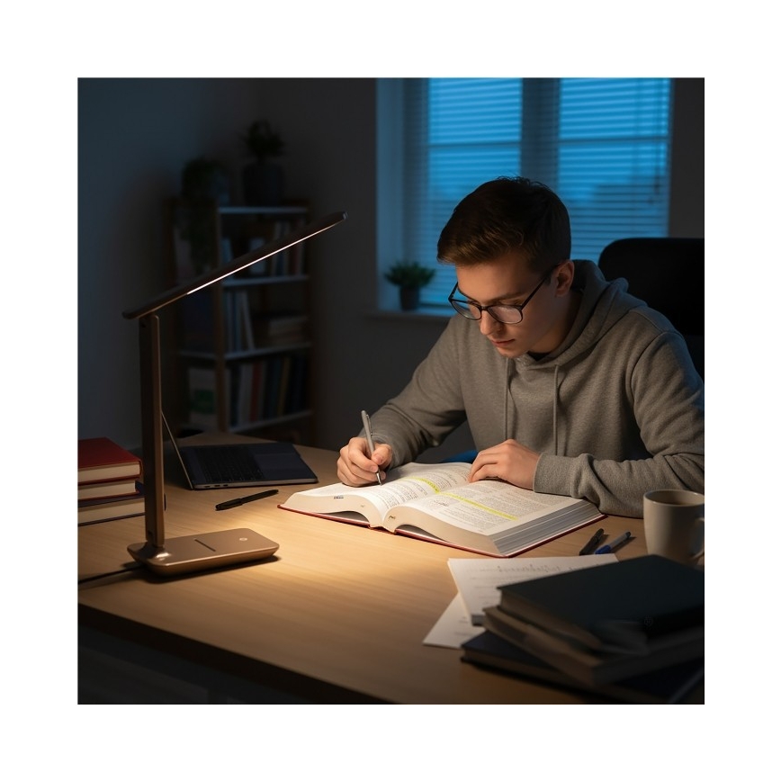 Hämardatav LED laualamp NOBLITE N LED/7W/230V 3000/4000/6500K pruun