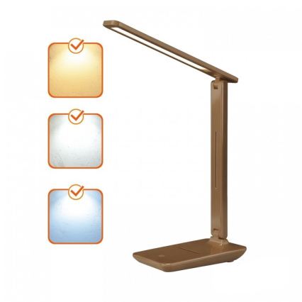 Hämardatav LED laualamp NOBLITE N LED/7W/230V 3000/4000/6500K pruun