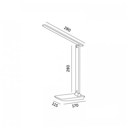 Hämardatav LED laualamp NOBLITE N LED/7W/230V 3000/4000/6500K pruun