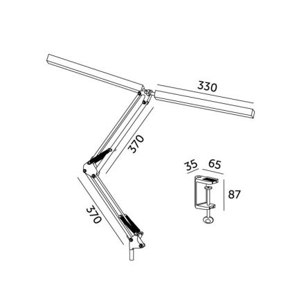 Hämardatav LED-laualamp TENUIX DUO LED/15W/230V 3000-6000K valge