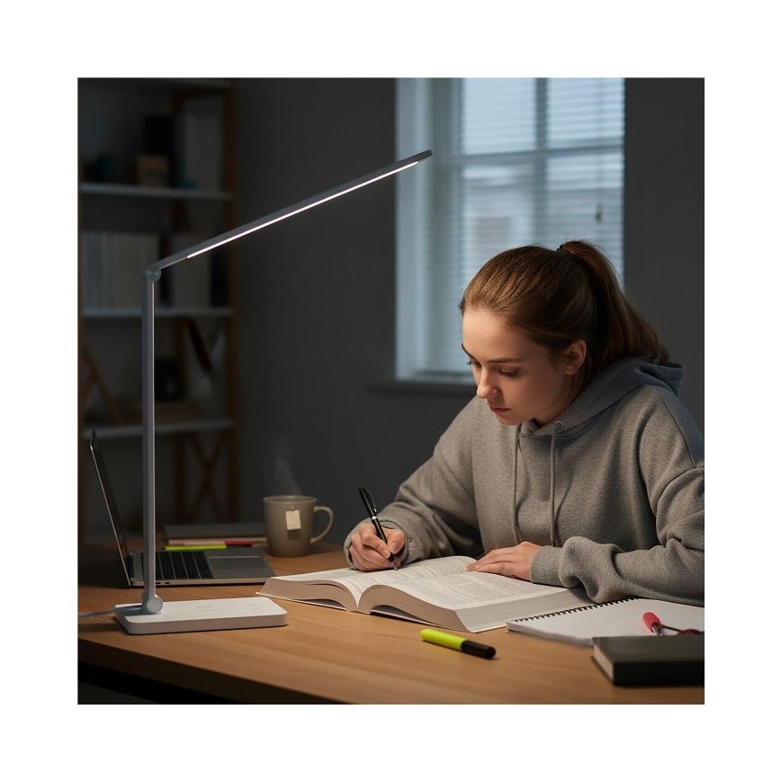 Hämardatav LED laualamp QI traadita laadimisega NOBLITE Q LED/7W/230V 3000/4000/6500K valge