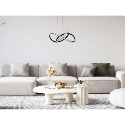 Hämardatav kaabliga riputatav LED-lühter LED/65W/230V 3000-6500K läbimõõt 49 cm + kaugjuhtimispult