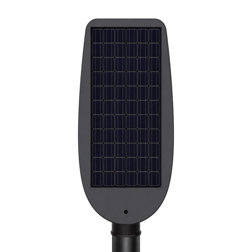 LED hämardatav päikesepaneeliga tänavavalgusti anduriga VENICE LED/50W/3,2V 4000 mAh IP65 must + kaugjuhtimispult