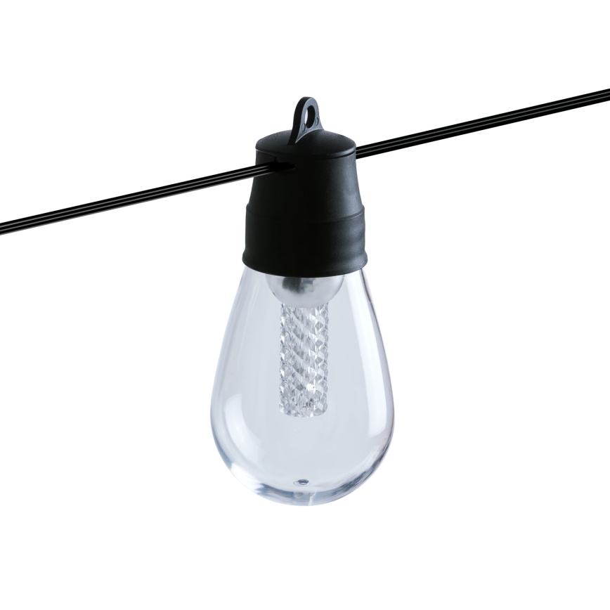 LED hämardatav päikesevalguskett 25xLED/1,5W/3,7/5V 2700-10000K 2200 mAh 15 m IP65 must + kaugjuhtimispult