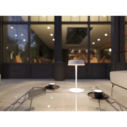 Hämardatav päikesepaneeliga laetav LED-laualamp VIVIEN LED/3W/5V 2700K 1600 mAh IP54 valge