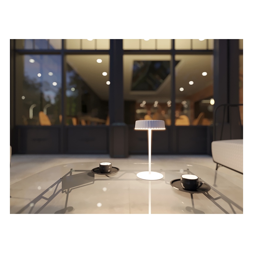 Hämardatav päikesepaneeliga laetav LED-laualamp VIVIEN LED/3W/5V 2700K 1600 mAh IP54 valge