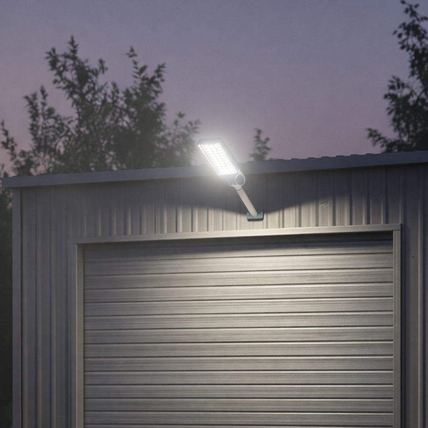 Hämardatav LED-päikesetänavavalgusti anduriga VENICE LED/100W/3,2V 6000 mAh IP65 must + kaugjuhtimispult