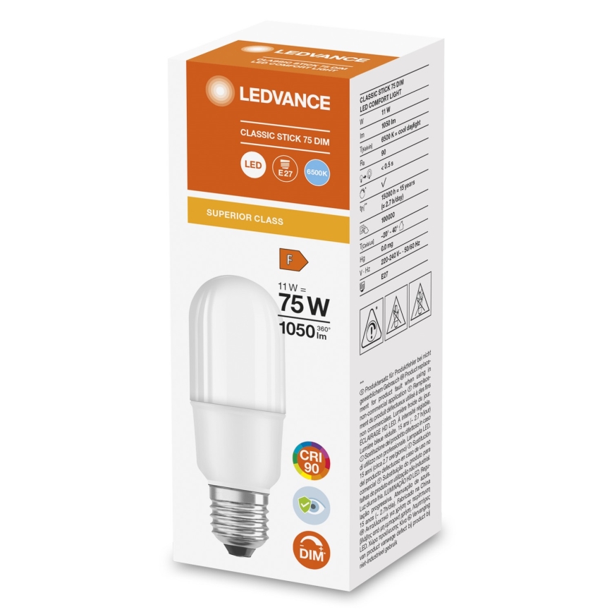 Hämardatav LED-pirn E27/11W/230V 6500K CRI 90 - Ledvance
