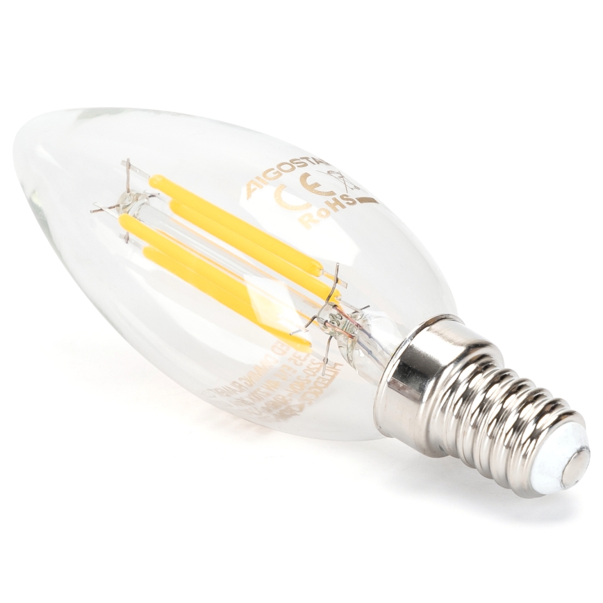 Hämardatav LED-pirn FILAMENT C35 E14/4W/230V 2700K - Aigostar