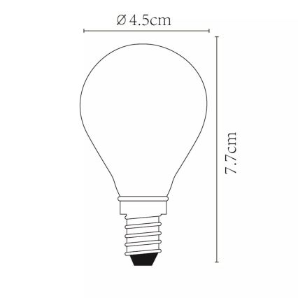 Hämardatav LED-pirn P45 E14/4W/230V - Lucide 49022/04/60