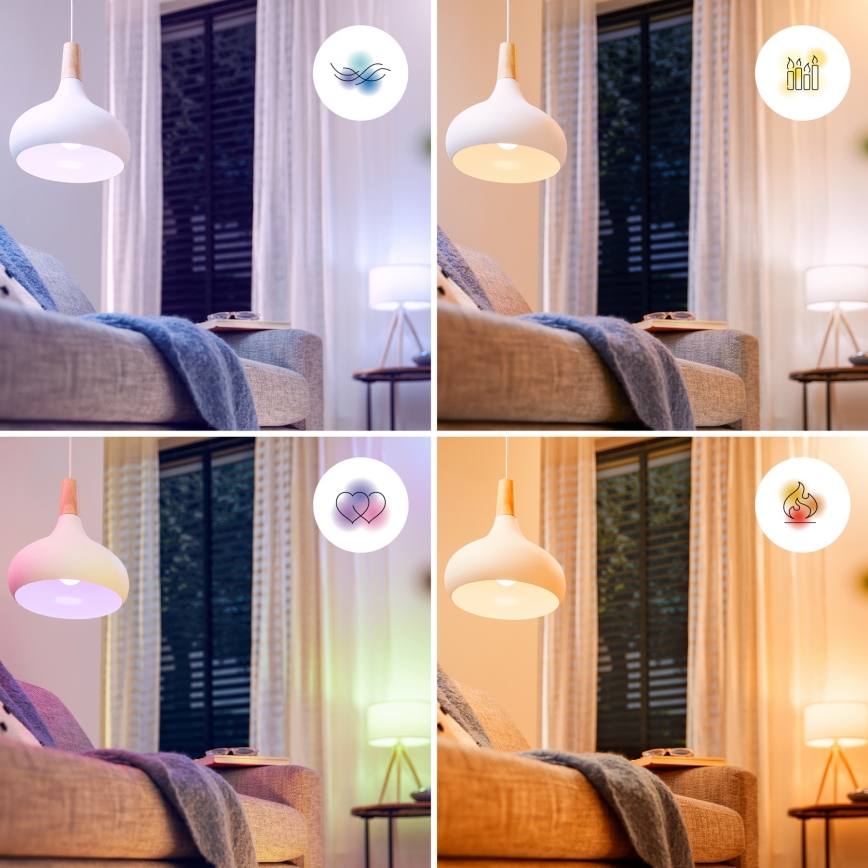 RGB-LED hämardatav pirn Philips SMART P45 E14/4,9W/230V 2200-6500K CRI 90