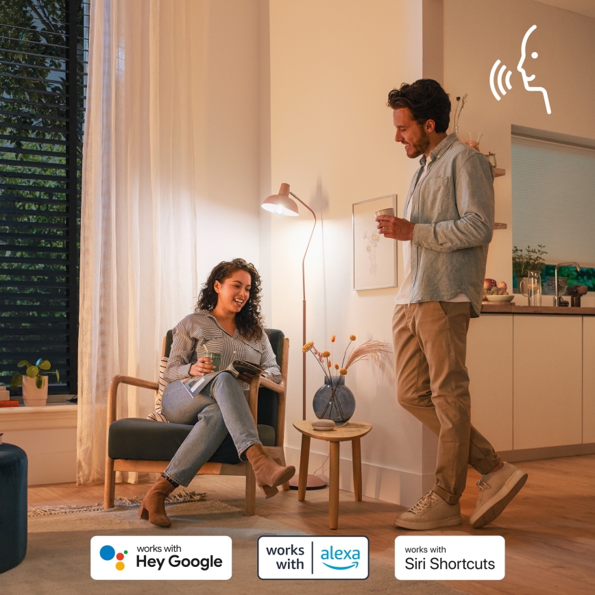 RGB-LED hämardatav pirn Philips SMART P45 E14/4,9W/230V 2200-6500K CRI 90