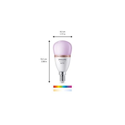RGB-LED hämardatav pirn Philips SMART P45 E14/4,9W/230V 2200-6500K CRI 90