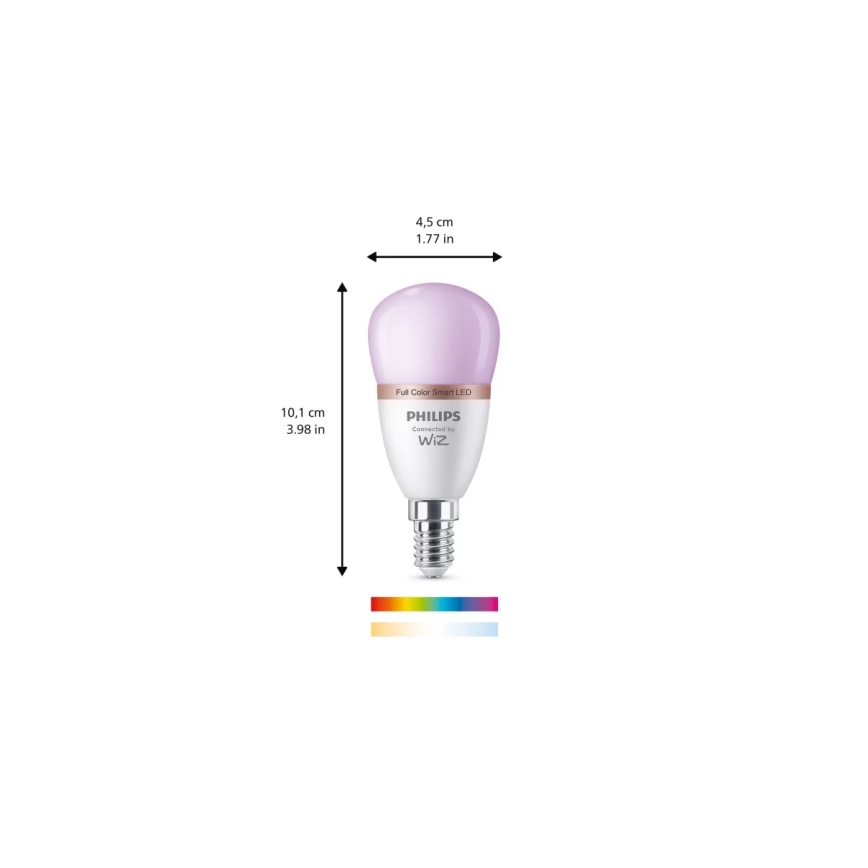 RGB-LED hämardatav pirn Philips SMART P45 E14/4,9W/230V 2200-6500K CRI 90