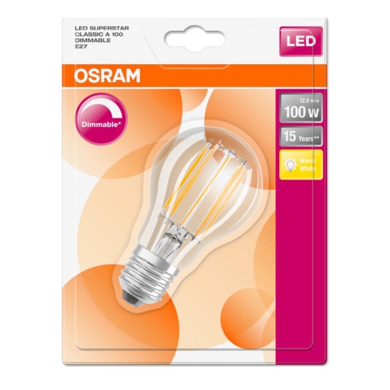Hämardatav LED-pirn RETROFIT E27/12W/230V 2700K - Osram