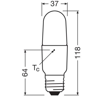 Hämardatav LED-pirn STICK E27/8,5W/230V 4000K - Osram