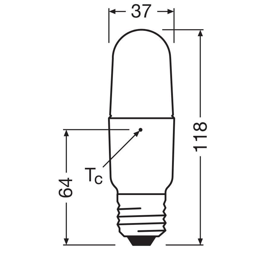 Hämardatav LED-pirn STICK E27/8,5W/230V 4000K - Osram
